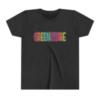 Colorful Leopard 'Green Wave' Youth Bella Canvas T-shirt