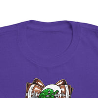 'Green Wave' Glitter Football Bow Toddler Rabbit Skins T-shirt