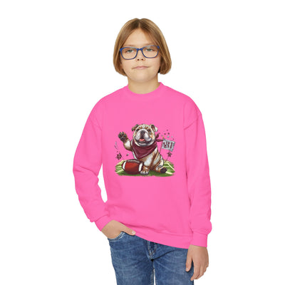 Gildan Crewneck Youth Sweatshirt, Vintage Bulldog Pride football t-shirt, MSU Bulldogs, Starkville MS, College Football, Athletics