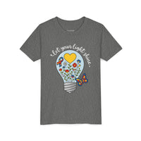 Inspirational Bella Canvas Youth Tee: Let Your Light Shine, Kids T-Shirt, Motivational Gift, Summer Wear, Autism Awareness