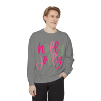 Neon Pink & Green 'Holly Jolly' Comfort Colors Sweatshirt