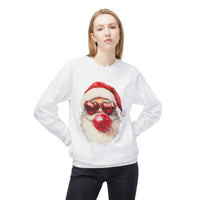 Santa Blowing Bubble Christmas Unisex Gildan Soft-style Crewneck Sweatshirt