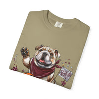 Comfort Colors Bulldog T-Shirt | Unisex Garment-Dyed Tee for Basketball, Athletics, MSU, Starkville MS