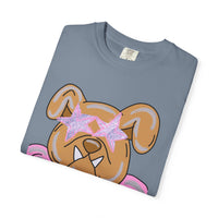 MSU Pink Bulldog  with stars T-Shirt — Women's Comfort Color Tee