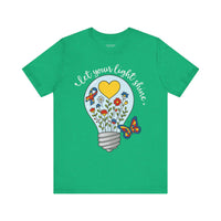 'Let Your Light Shine' Autism Awareness Bella Canvas Unisex Short-sleeve T-shirt