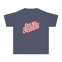 'Oak Hill Raiders' Retro Script Comfort Colors Kids T‑Shirt