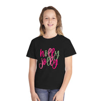 'Holly Jolly' Comfort Colors Youth T-shirt for Christmas