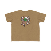 'Green Wave' Glitter Football Bow Toddler Rabbit Skins T-shirt