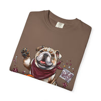 Comfort Colors Bulldog T-Shirt | Unisex Garment-Dyed Tee for Basketball, Athletics, MSU, Starkville MS