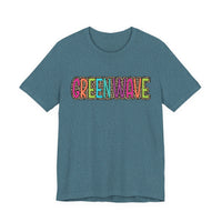 Colorful Green Wave Women's Bella Canvas T-shirt