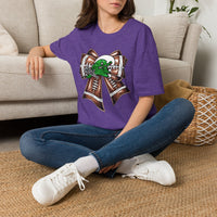 'Green Wave' Glitter Bow Gildan Soft-style T-shirt