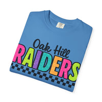 'Oak Hill Raiders' Neon Retro Comfort Colors T-Shirt