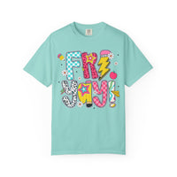 Fri-Yay Fizzy Pop Cartoon Letters Comfort Colors T-Shirt