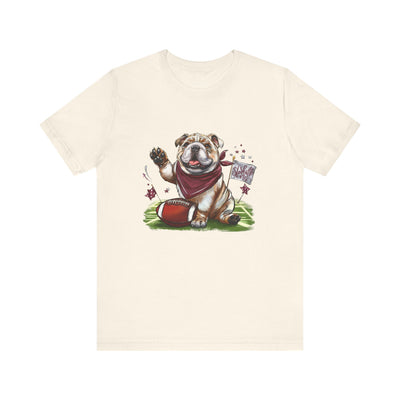 Vintage Bulldog Football Tee Bella Canvas 3001 Womens Tshirt