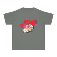 Youth Comfort Colors Midweight T-shirt, Preppy Mascot Ole Miss Rebels, Colonel Reb girls tee, College Football outfit, SEC