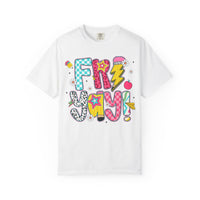 Fri-Yay Fizzy Pop Cartoon Letters Comfort Colors T-Shirt