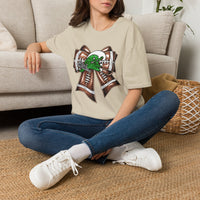 'Green Wave' Glitter Bow Gildan Soft-style T-shirt