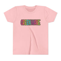 Colorful Leopard 'Green Wave' Youth Bella Canvas T-shirt