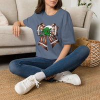 'Green Wave' Glitter Bow Gildan Soft-style T-shirt