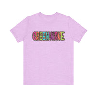 Colorful Green Wave Women's Bella Canvas T-shirt