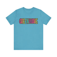 Colorful Green Wave Women's Bella Canvas T-shirt