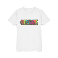 Colorful Leopard 'Green Wave' Youth Bella Canvas T-shirt