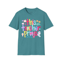 'This Teacher Prays' Gildan Soft-style T-shirt