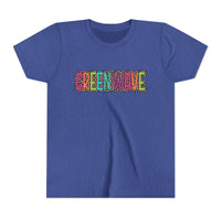 Colorful Leopard 'Green Wave' Youth Bella Canvas T-shirt