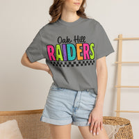 'Oak Hill Raiders' Neon Retro Comfort Colors T-Shirt