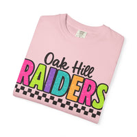 'Oak Hill Raiders' Neon Retro Comfort Colors T-Shirt