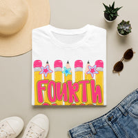 Fourth Grade Pencil T‑Shirt – Cute Back‑to‑School Teacher Tee