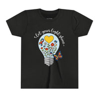 'Let Your Light Shine' Autism Awareness Bella Canvas Youth T-shirt