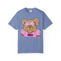 MSU Pink Bulldog  with stars T-Shirt — Women's Comfort Color Tee