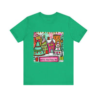 Festive Christmas City with Customized Zip Code Unisex Bella Canvas T-shirt