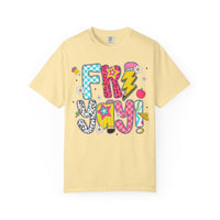 Fri-Yay Fizzy Pop Cartoon Letters Comfort Colors T-Shirt