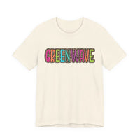 Colorful Green Wave Women's Bella Canvas T-shirt