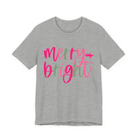 'Merry & Bright' Colorful Christmas Unisex Bella Canvas T-shirt