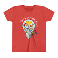 'Let Your Light Shine' Autism Awareness Bella Canvas Youth T-shirt