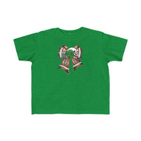 'Green Wave' Glitter Football Bow Toddler Rabbit Skins T-shirt