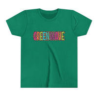 Vibrant Youth Tee - 'Greenwave' Design for Summer Fun, Colorful Kids Shirt, Trendy Graphic Tee, Perfect for Birthdays, Gifts, Playtime