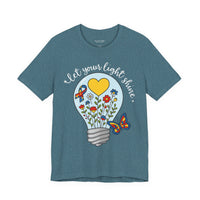 'Let Your Light Shine' Autism Awareness Bella Canvas Unisex Short-sleeve T-shirt