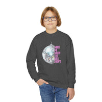 Youth New Year's Eve Disco Ball Crewneck Sweatshirt Gildan