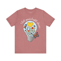 'Let Your Light Shine' Autism Awareness Bella Canvas Unisex Short-sleeve T-shirt