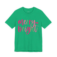 'Merry & Bright' Colorful Christmas Unisex Bella Canvas T-shirt