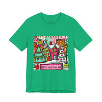 Festive Christmas City with Customized Zip Code Unisex Bella Canvas T-shirt