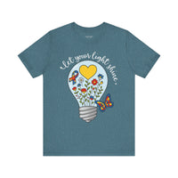 'Let Your Light Shine' Autism Awareness Bella Canvas Unisex Short-sleeve T-shirt