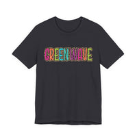 Colorful Green Wave Women's Bella Canvas T-shirt
