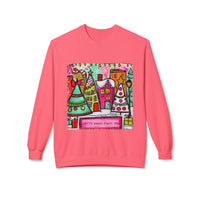 RedvFestive Christmas Town with Customized Zip Code Gildan Soft-style Crewneck Sweatshirt