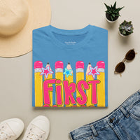 First Grade Women's T‑Shirt — Cute Back to School Pencil Design