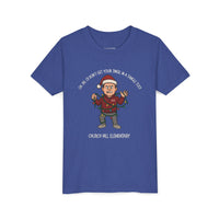 Festive Youth Tee, Holiday Shirt, Christmas Tee, Kids Graphic Tee, Fun Holiday Apparel, Santa Humor Shirt